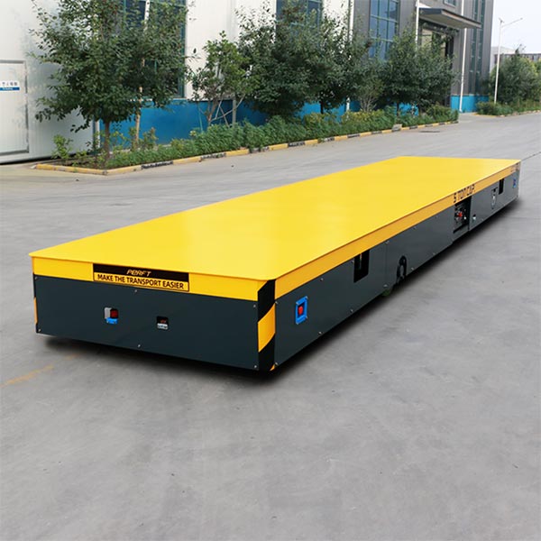 This is a 5 ton transfer trolley, the product is customized by an auto parts company. Trolley, the whole vehicle is made of high quality steel plate welding, powered by battery. The product is used in the factory, mainly for the handling of heavy steel structural parts, as well as the use of parts.