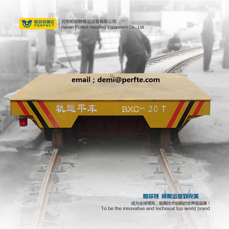 Electric rail flat car