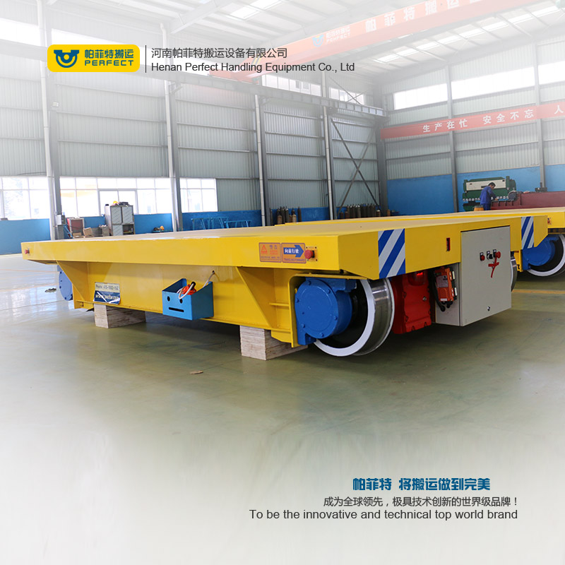  Transfer Cart On Rail , Steel Metal Transporter