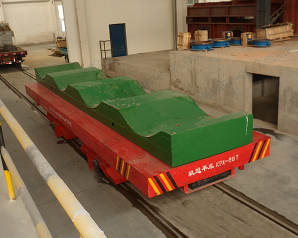 transfer cart mounted on rails