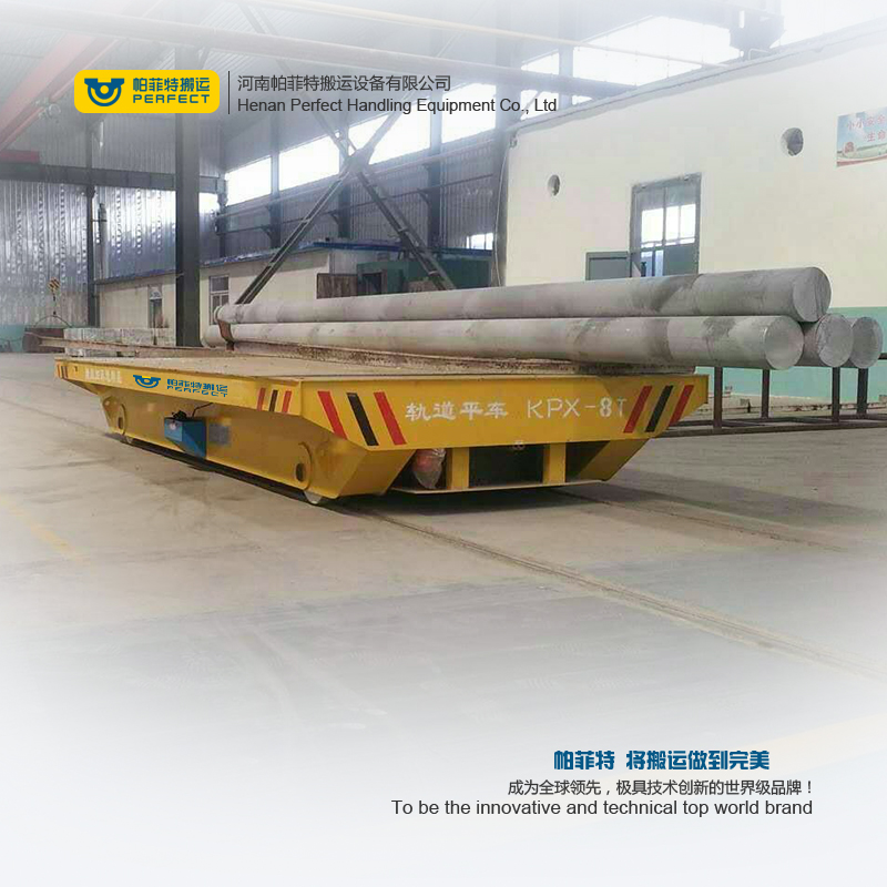 10 ton electric drive transfer cart on rail for equipment move