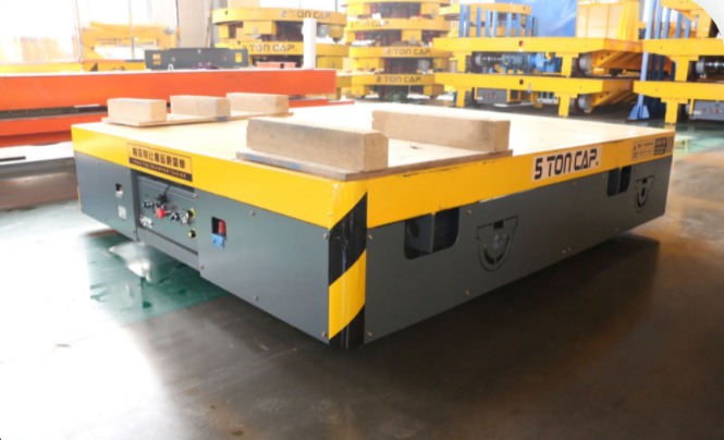 agv robot handling heavy equioment,mold transfer carts,warehouse load capacity flatbed trolley